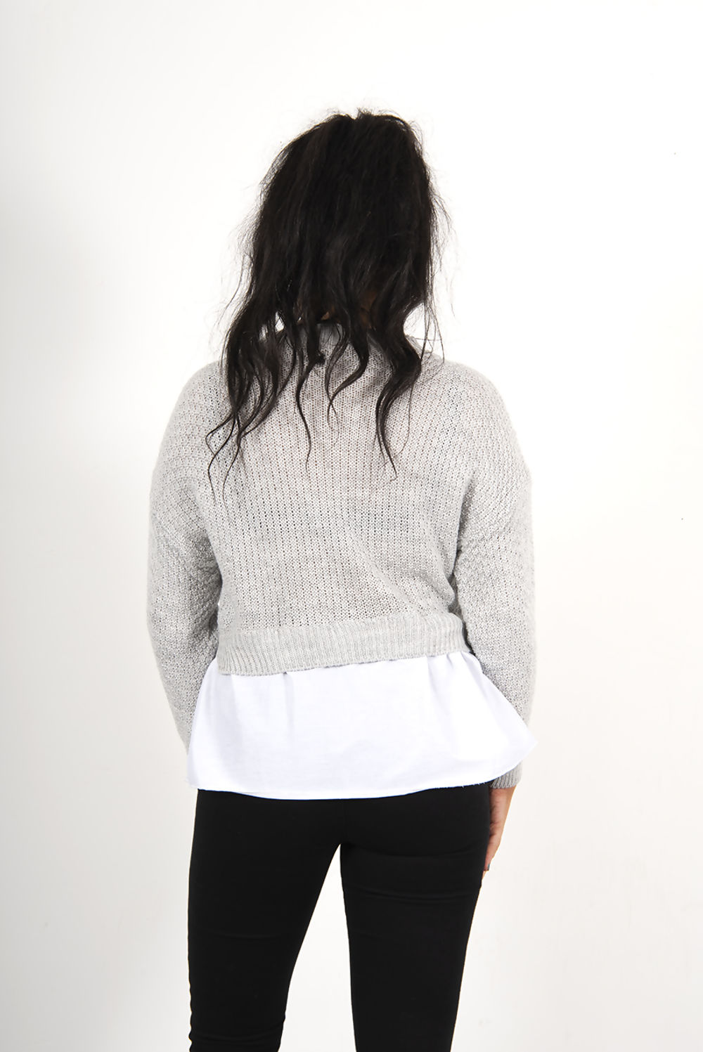 Frill Knitted Shirt Jumper