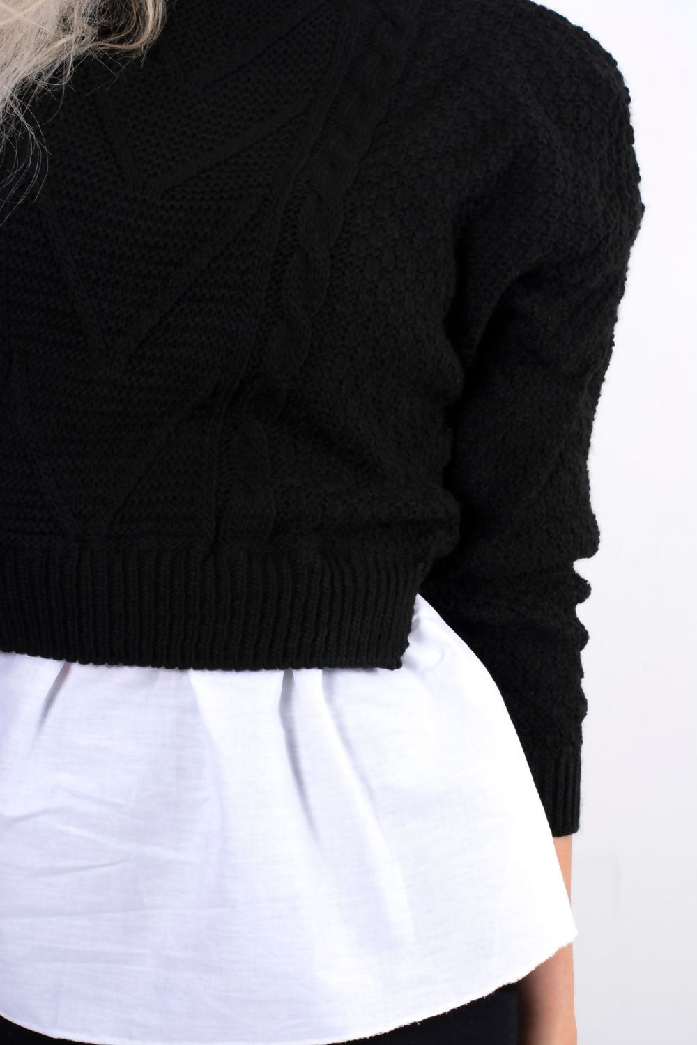 Frill Knitted Shirt Jumper