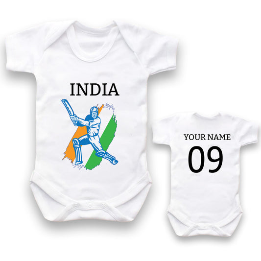 Cricket World Cup Personalised Baby Grow