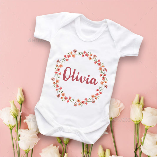 pink flora baby grow 