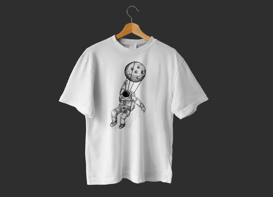 Cool Astronaut Doodle Graphic T-Shirt