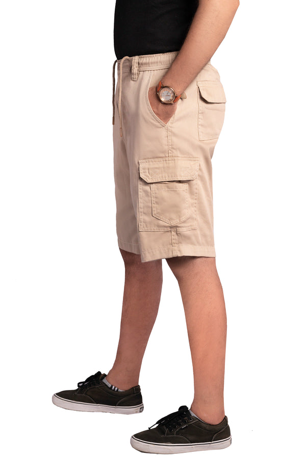 Men Cargo Combat Patch Pocket Sand Shorts
