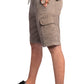 Men Cargo Combat Patch Pocket Grey Shorts