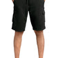 Men Cargo Combat Patch Pocket Black Shorts