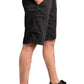 Men Cargo Combat Patch Pocket Black Shorts