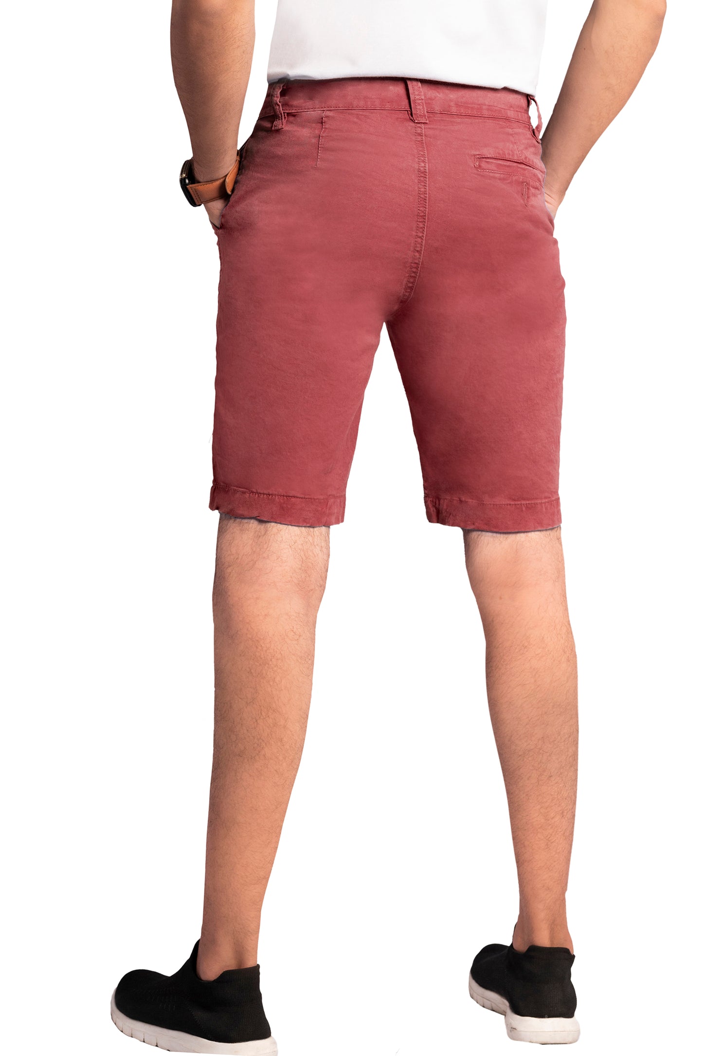 Men’s Stretchable Chino 4 Pockets Burgundy Shorts
