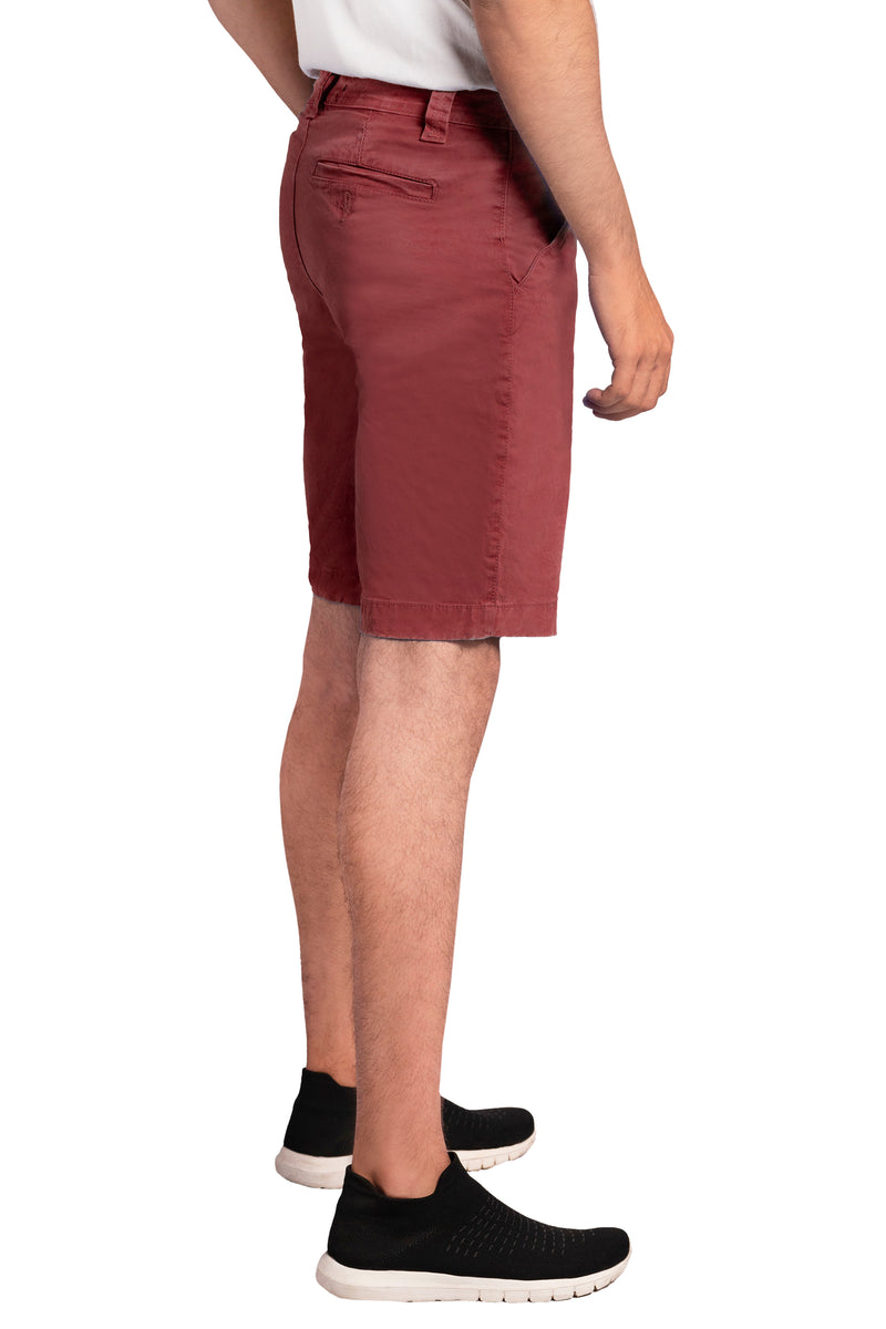 Men’s Stretchable Chino 4 Pockets Burgundy Shorts