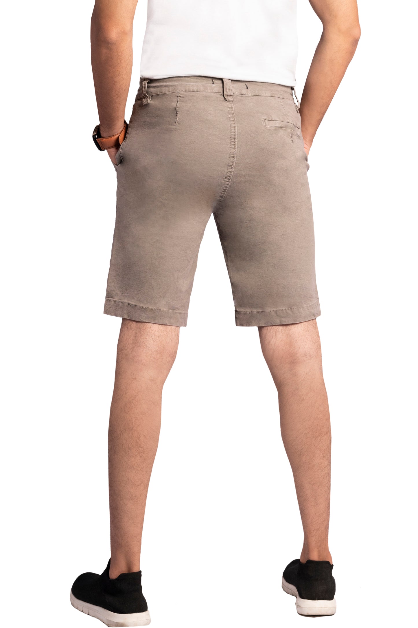 Men’s Stretchable Chino 4 Pockets Grey Shorts