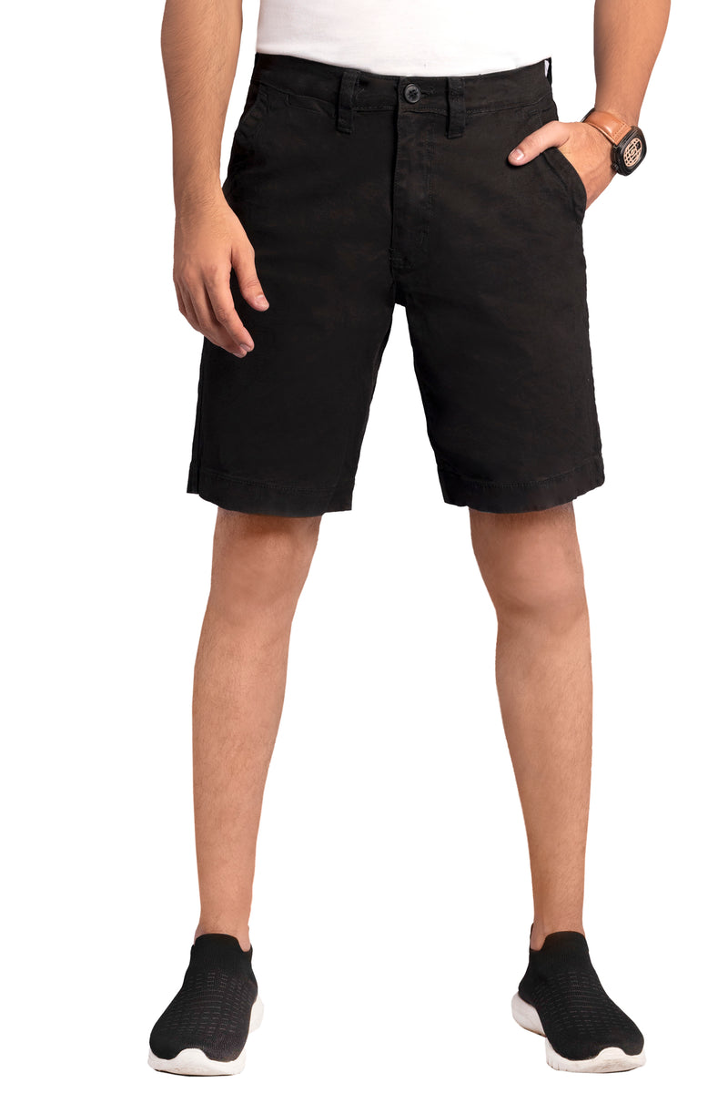 Men’s Stretchable Chino 4 Pockets Black Shorts