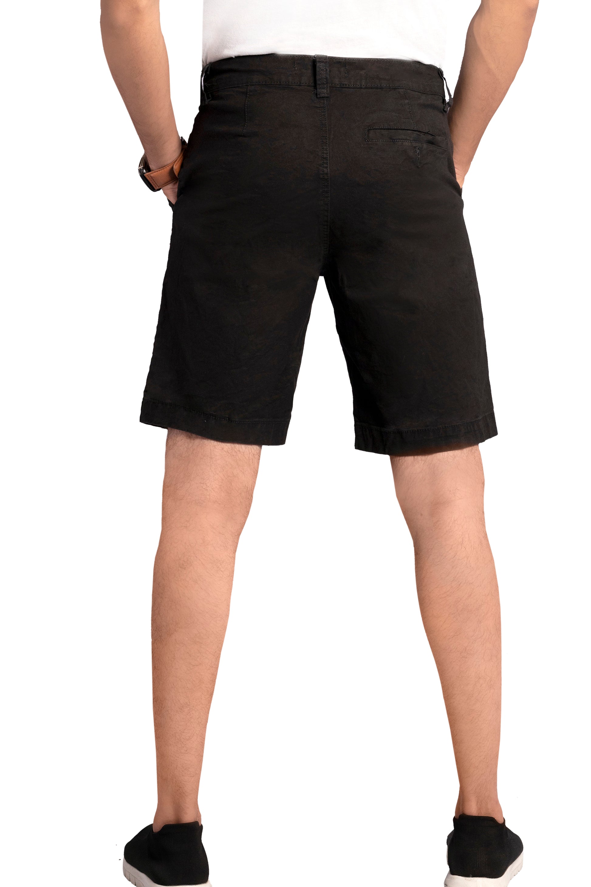 Men’s Stretchable Chino 4 Pockets Black Shorts