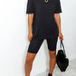 Long T-Shirt and Cycling Shorts Set