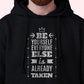 Men's 'Be Yourself' Fleece Pullover Long-sleeved Printed Hoodie