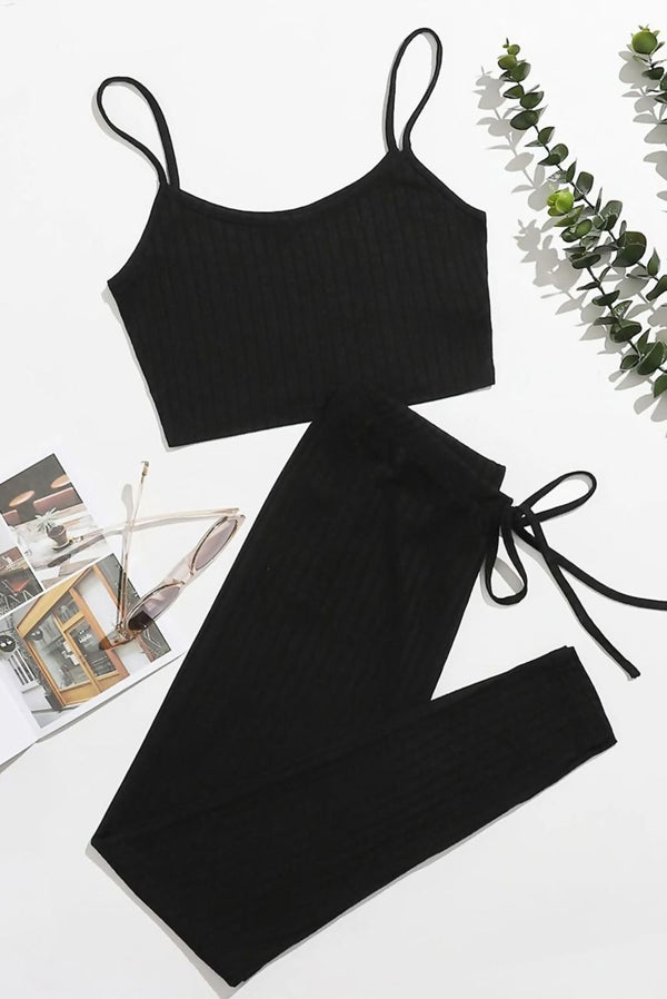Rib Knit Cami Top & Leggings Set