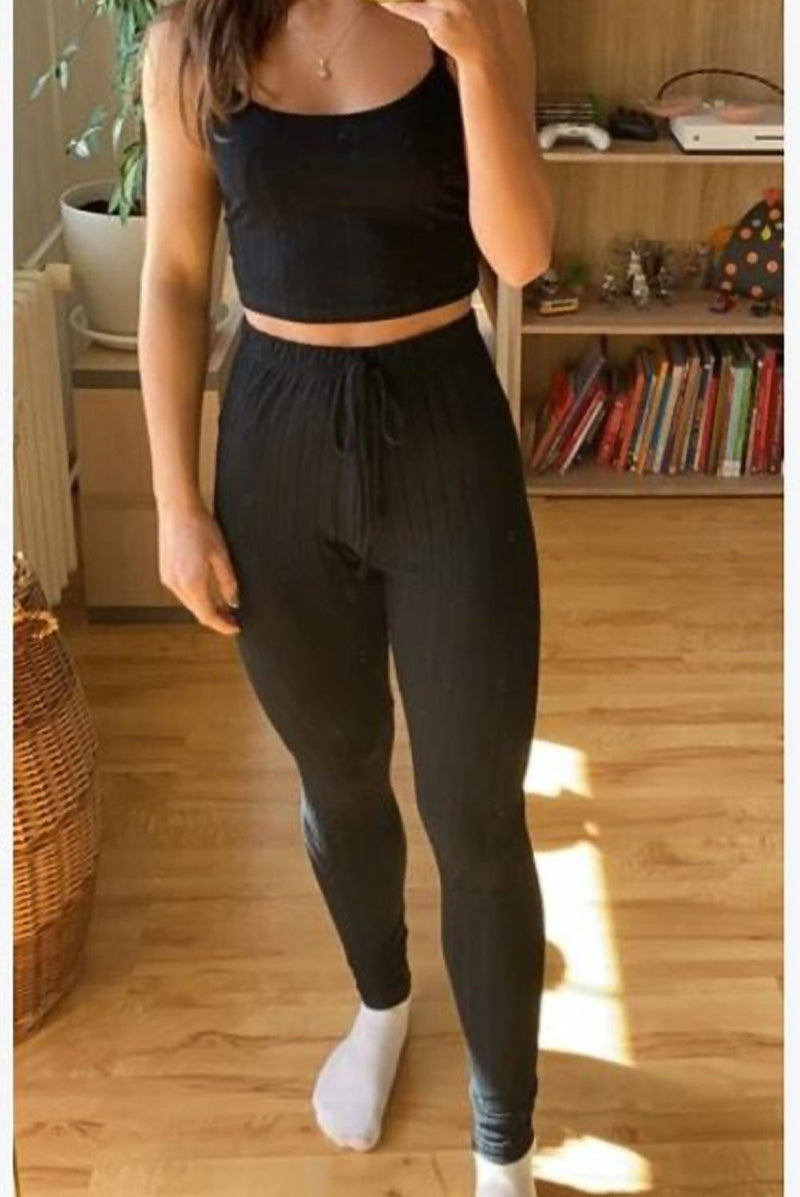 Rib Knit Cami Top & Leggings Set