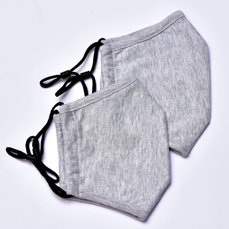 Reusable Ultra-light Organic Cotton Face Mask - Cool grey