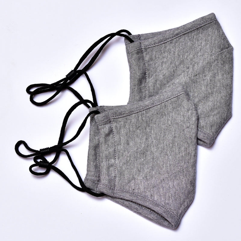Reusable Ultra-light Organic Cotton Face Mask - Charcoal grey