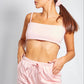  BASIC CROP TOP AND SHORT SET WITH SCRUNCHIE