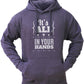 Men's 'It's All in Your Hands' Fleece Pullover Long-sleeved Printed Hoodie