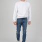 Mens-Plain-Fleece-Sweatshirt-Jersey-White