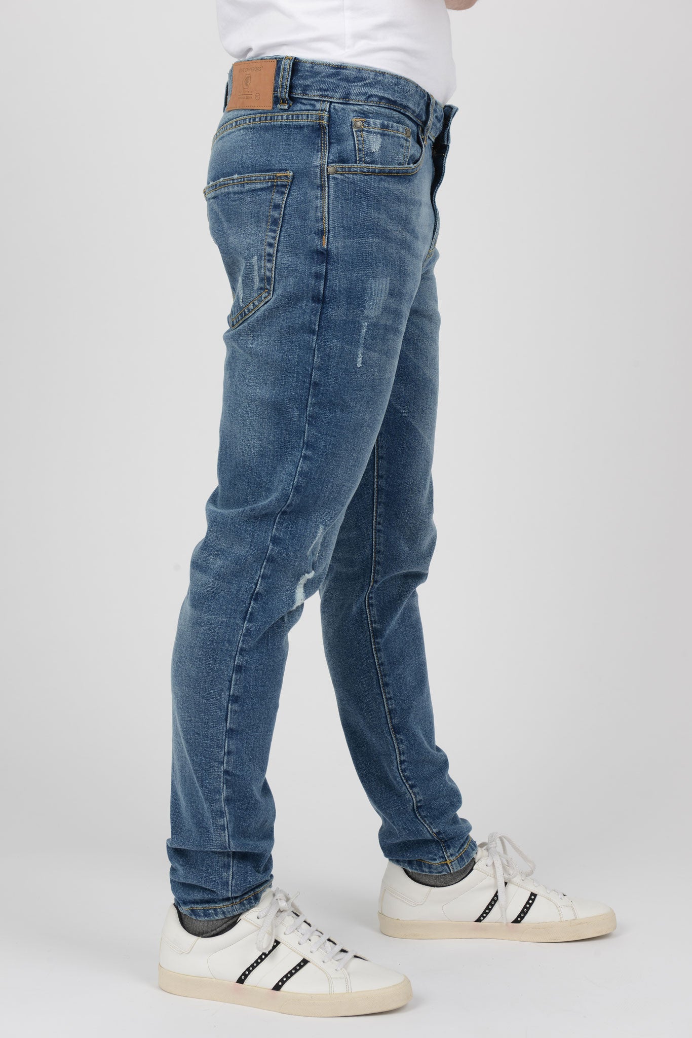 Apollo Men’s Slim Fit Tapered Jeans – Vintage Wash
