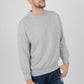 Mens-Plain-Fleece-Sweatshirt-Workwear-Light-Grey