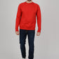 Mens-Plain-Fleece-Sweatshirt-Jumper-Red