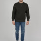 Mens-Plain-Fleece-Sweatshirt-Jumper-Dark-Grey
