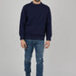 Mens-Plain-Fleece-Sweatshirt-Jumper-Navy