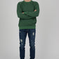Mens-Raglan-Sweatshirt-Jumper-Bottle-Green