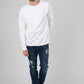 Mens-Raglan-Sweatshirt-Sweater-White