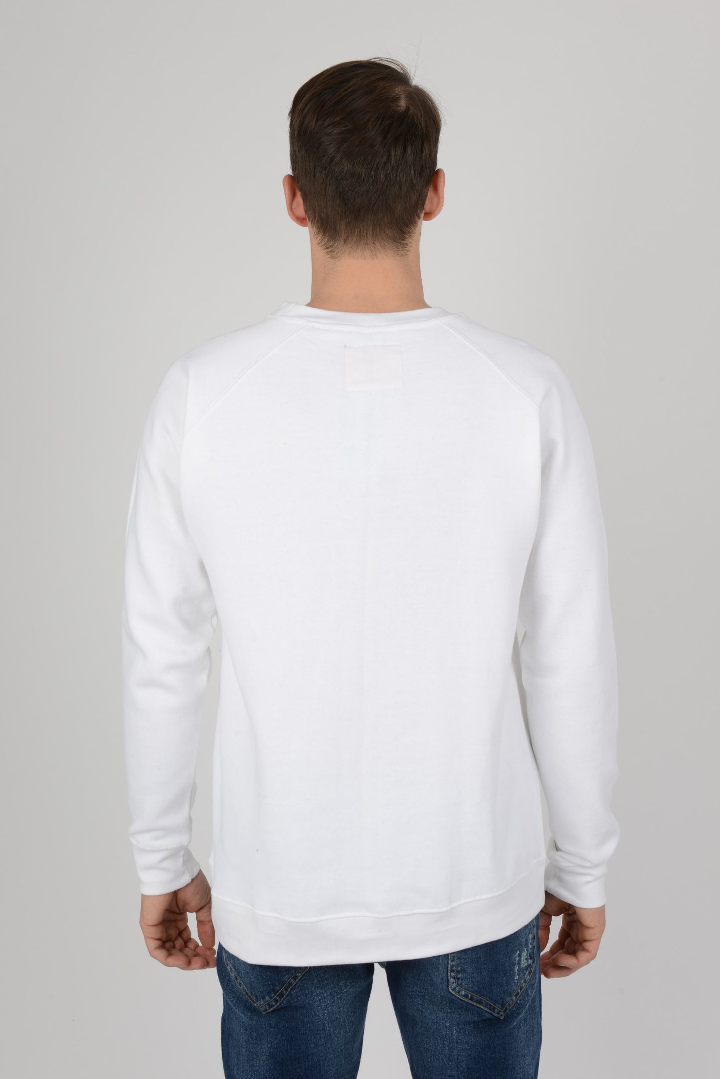 Mens-Raglan-Sweatshirt-Workwear-White