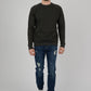 Mens-Raglan-Sweatshirt-Jumper-Dark-Grey