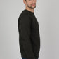 Mens-Raglan-Sweatshirt-Casual-Dark-Grey