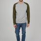 military army green grey sweat sweatshirt jumper top