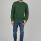 Mens-Plain-Fleece-Sweatshirt-Jumper-Bottle-Green