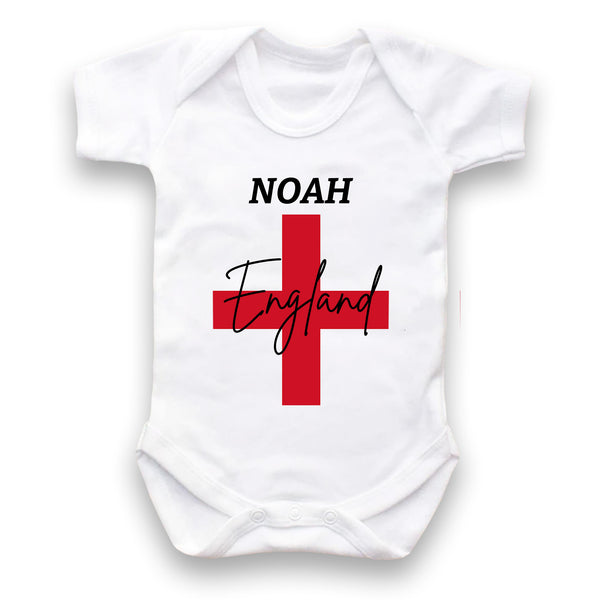 Baby Vest - Boys Girls Football Come On England Custom Personalised Game Qatar Twenty22 Cute Newborn Babygrow Gift Top