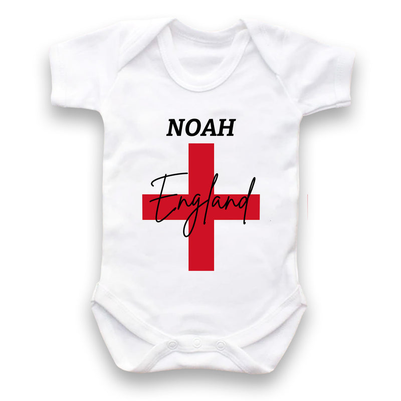 Baby Vest - Boys Girls Football Come On England Custom Personalised Game Qatar Twenty22 Cute Newborn Babygrow Gift Top