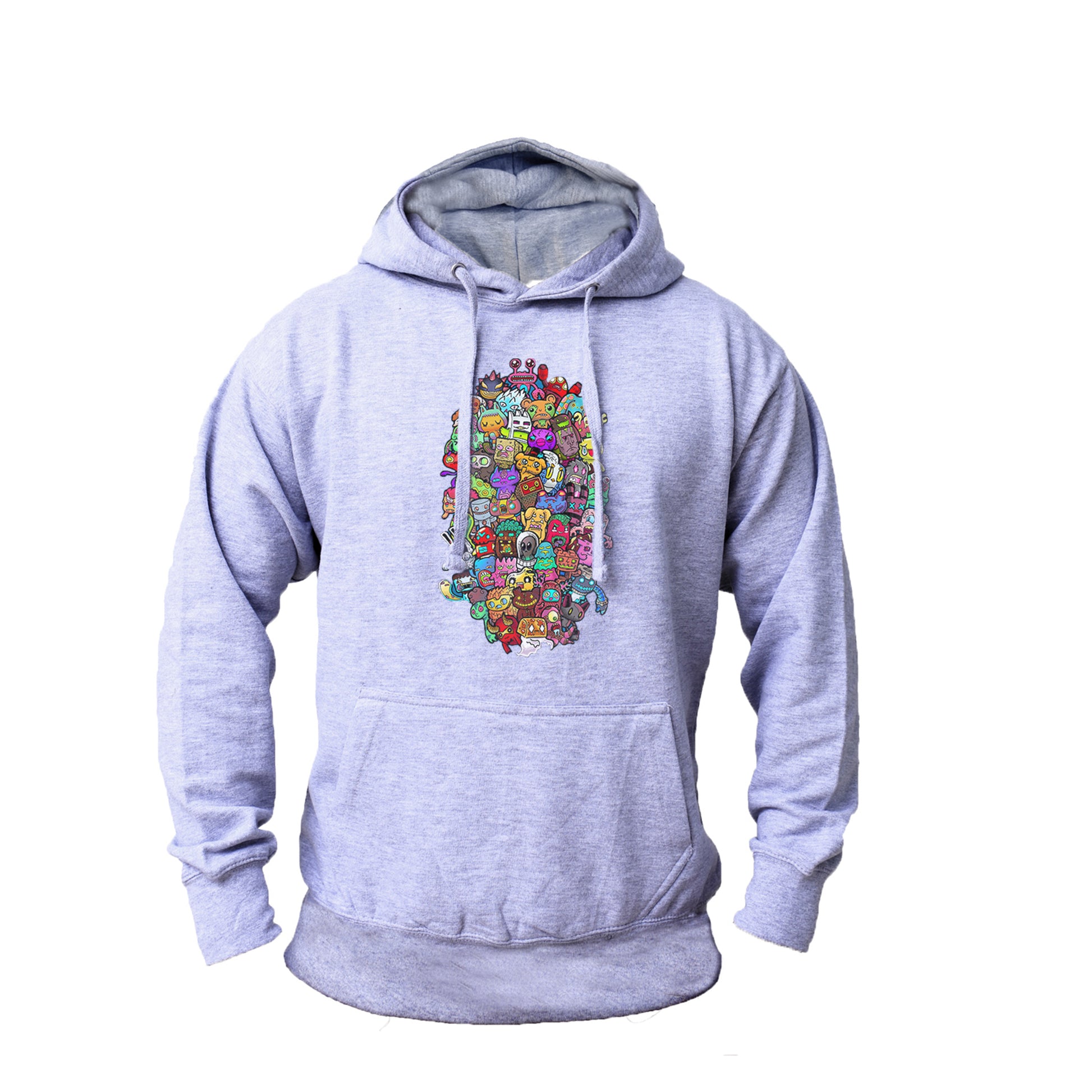 Men's Doodle Fleece Pullover Long-sleeved Printed Hoodie