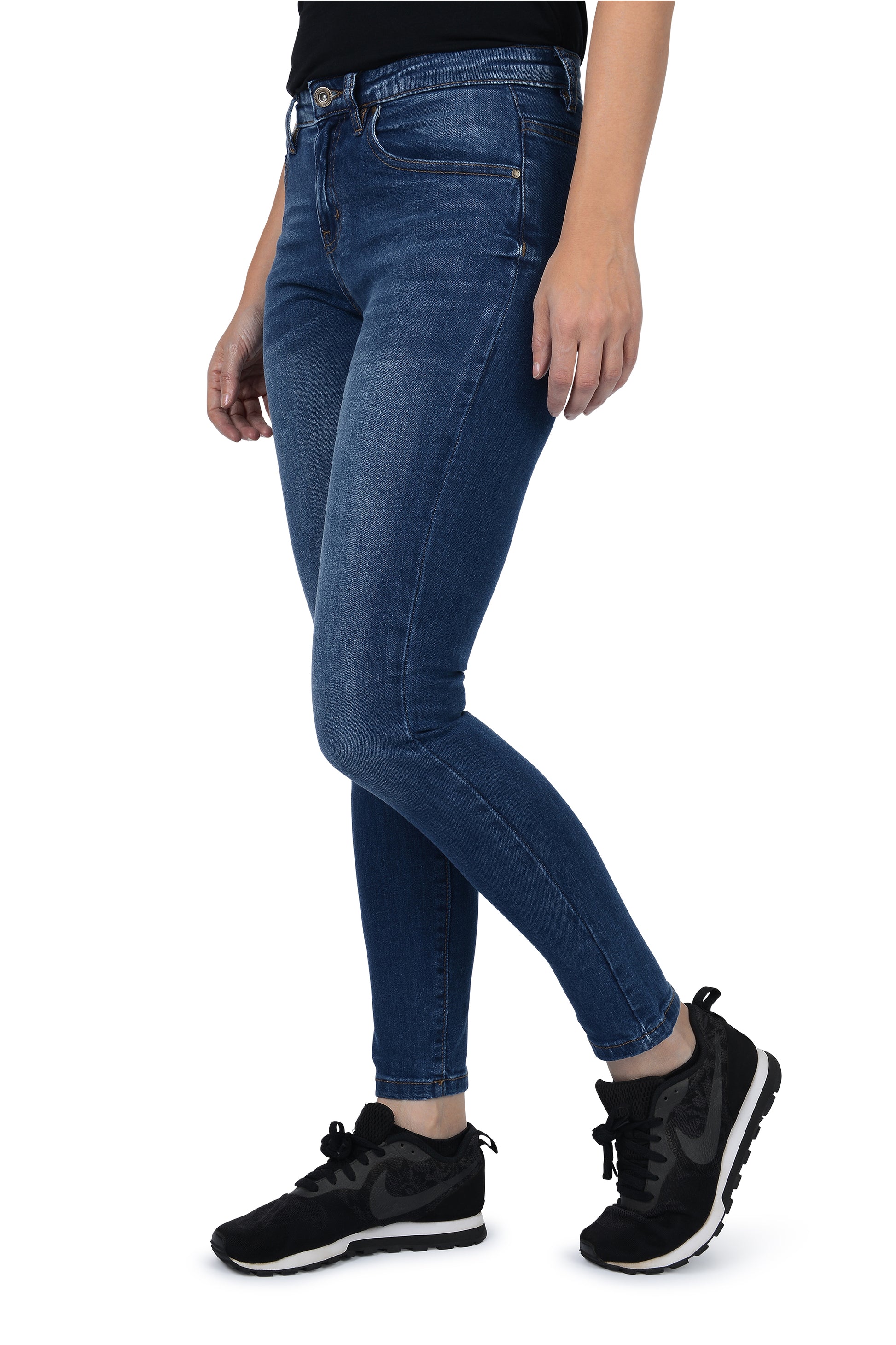 Skinny Jeans Mid-Waist Fit - Minerva Faded Blue