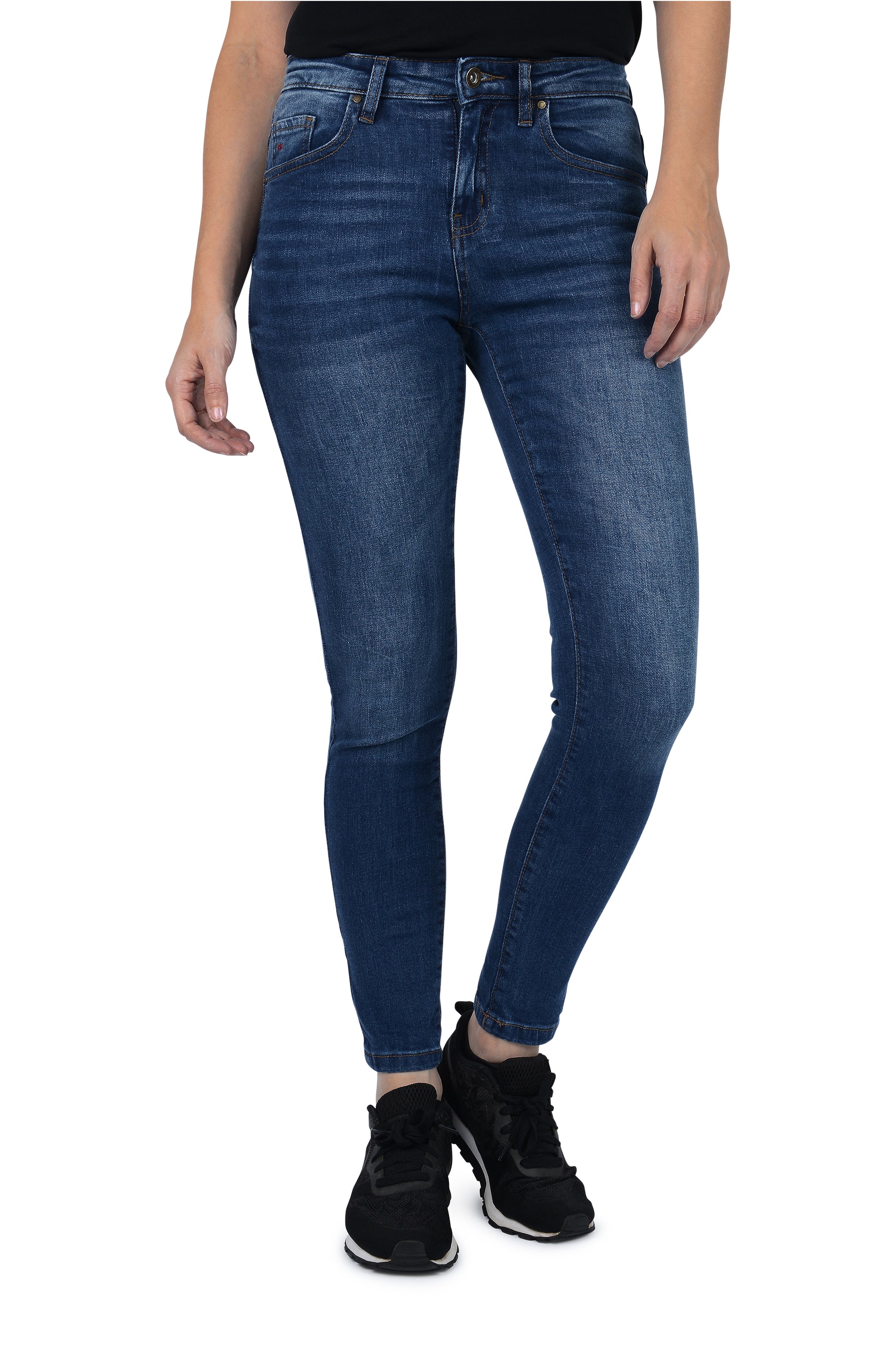 Skinny Jeans Mid-Waist Fit - Minerva Faded Blue