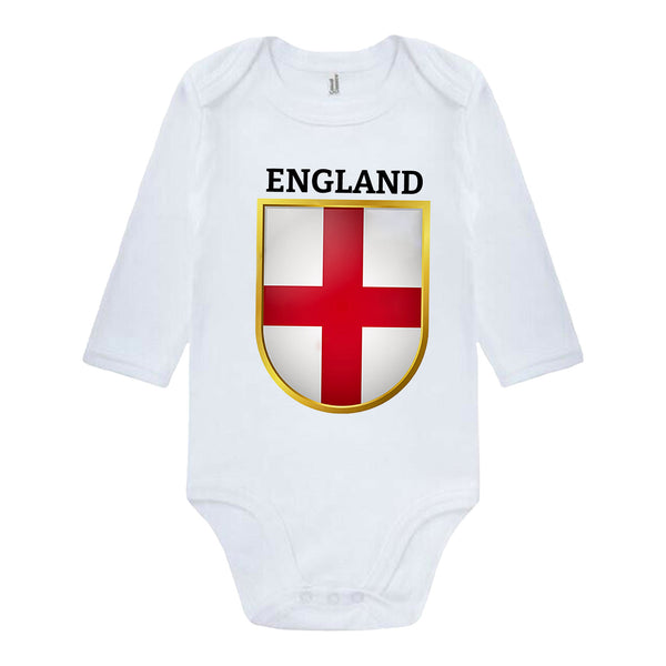 Personalised England Baby Grow, Football Baby Vest, World Cup 2022 Baby Onesie, Custom Any Name And Any Number Baby Bodysuit, Gift For Baby