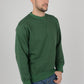 Mens-Plain-Fleece-Sweatshirt-Sweater-Bottle-Green