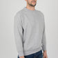 Mens-Plain-Fleece-Sweatshirt-Jumper-Light-Grey