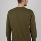 Mens-Plain-Fleece-Sweatshirt-Casual-Olive-Green
