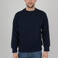 Mens-Plain-Fleece-Sweatshirt-Jersey-Navy