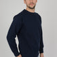 Mens-Plain-Fleece-Sweatshirt-Sweater-Navy