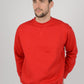 Mens-Plain-Fleece-Sweatshirt-Jersey-Red