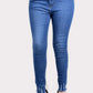 Plus Size Denim Raw Hem Jeans