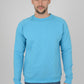Mens-Raglan-Sweatshirt-Sweater-Azure-Blue