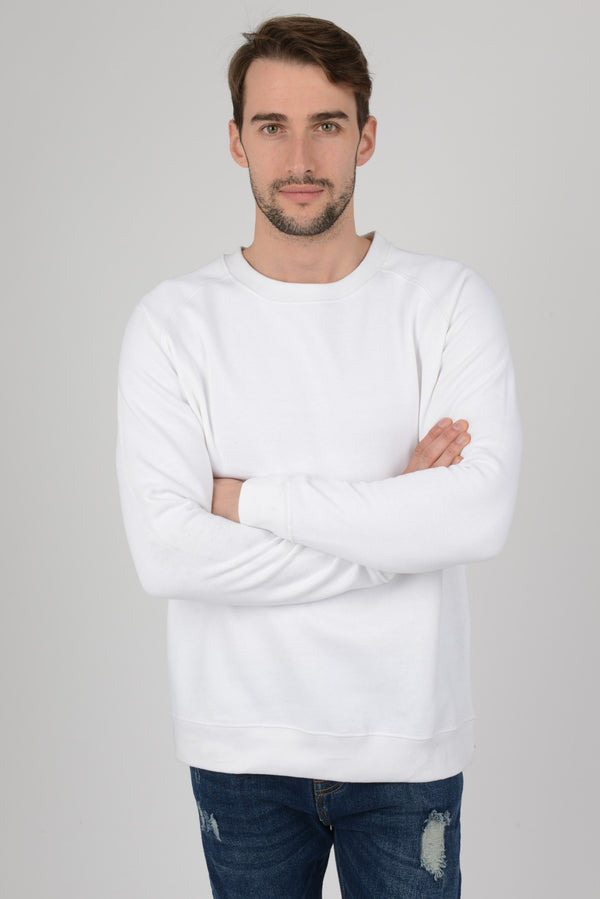 Mens-Raglan-Sweatshirt-Jersey-White